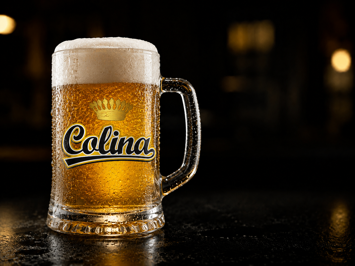 Caneca premium de chopp Colina muito gelada com colarinho cremoso